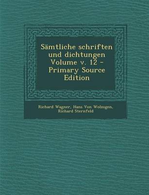 Book cover for Samtliche Schriften Und Dichtungen Volume V. 12