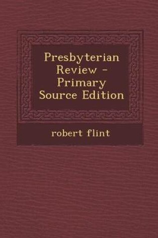 Cover of Presbyterian Review