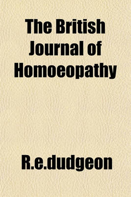 Book cover for The British Journal of Homoeopathy