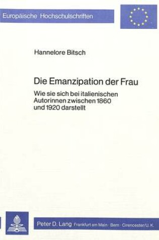 Cover of Die Emanzipation Der Frau