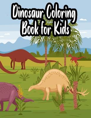 Book cover for Dinosaur coloring book for kids