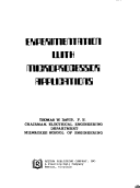 Book cover for Experimentation with Microprocessor Applications