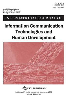Book cover for International Journal of Information Communication Technologies and Human Development, Vol 5 ISS 2