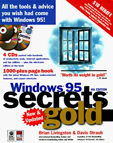 Book cover for Windows 95 Secrets, 4th Edition Gold