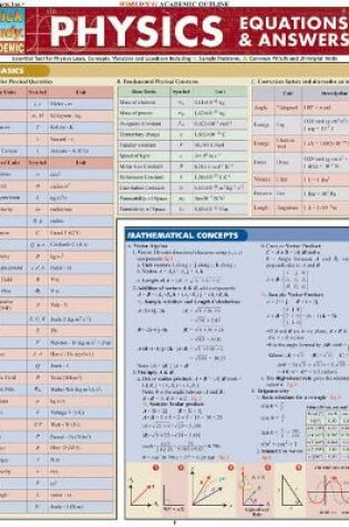 Cover of Physics Equations & Answers