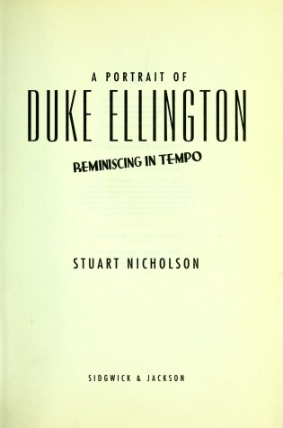 Cover of Portrait of Duke Ellington