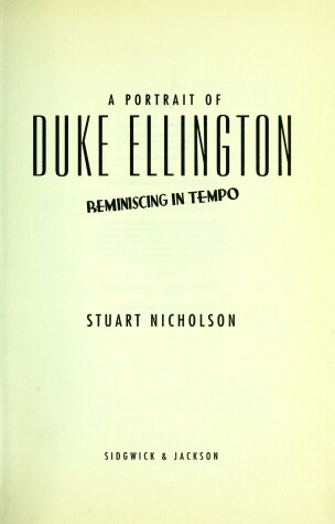 Book cover for Portrait of Duke Ellington