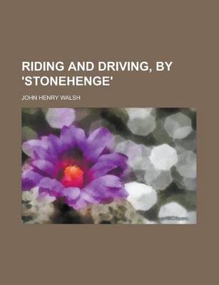 Book cover for Riding and Driving, by 'Stonehenge'