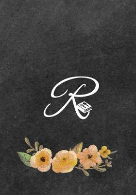 Book cover for Initial Monogram Letter R on Chalkboard