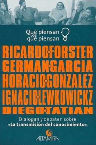 Cover of Que Piensan Los Que Piensan