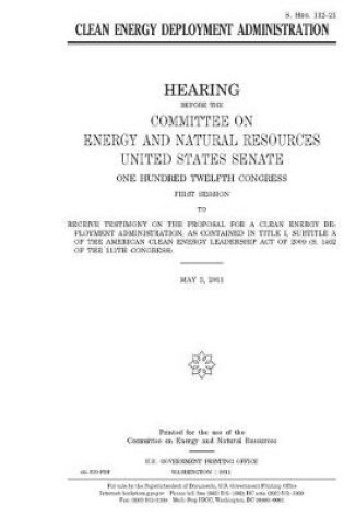 Cover of Clean Energy Deployment Administration