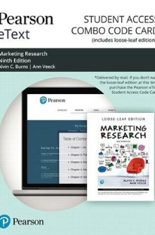 Cover of Pearson Etext for Marketing Research -- Combo Access Card