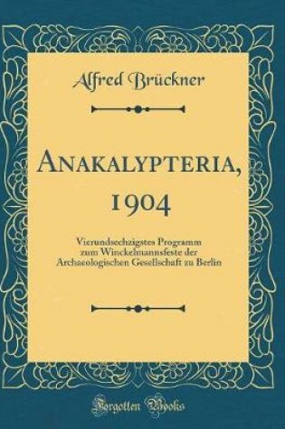 Cover of Anakalypteria, 1904