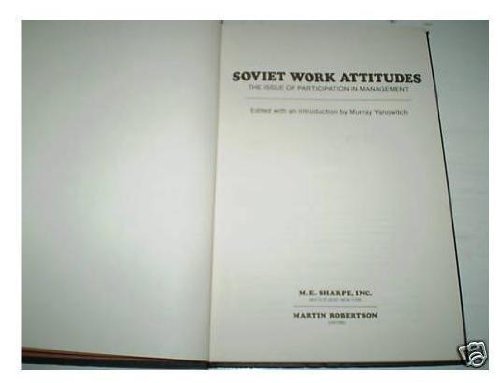 Book cover for Soviet Work Attitudes