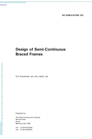 Cover of Semi-continuous Braced Frames