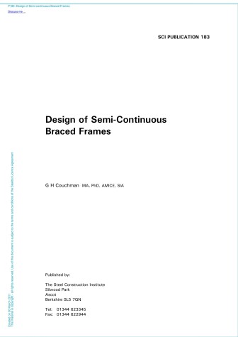 Book cover for Semi-continuous Braced Frames