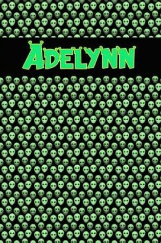 Cover of 120 Page Handwriting Practice Book with Green Alien Cover Adelynn