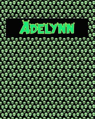 Book cover for 120 Page Handwriting Practice Book with Green Alien Cover Adelynn