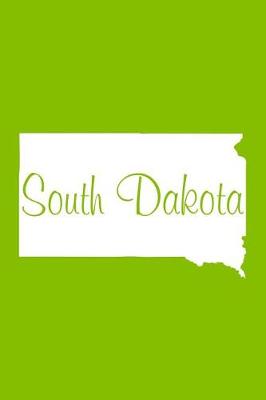 Book cover for South Dakota - Lime Green Lined Notebook with Margins