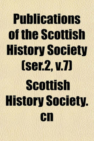 Cover of Publications of the Scottish History Society Volume 44