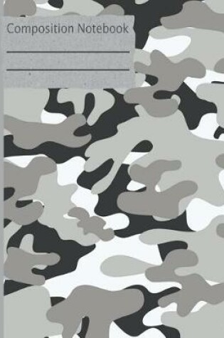 Cover of Camouflage Gray Composition Notebook - 4x4 Graph Paper