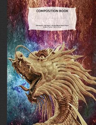 Book cover for Magic Fantasy Dragon Composition Notebook, Unruled Blank Sketch Paper