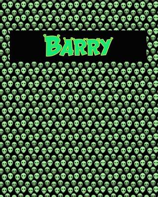 Book cover for 120 Page Handwriting Practice Book with Green Alien Cover Barry