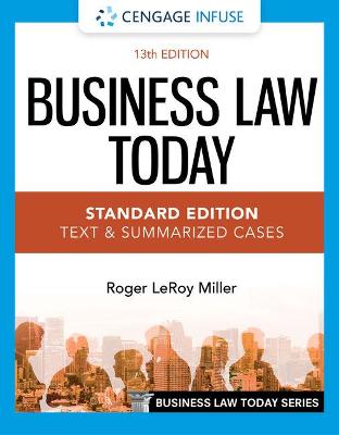 Book cover for Cengage Infuse for Miller's Business Law Today, Standard: Text & Summarized Cases, 1 Term Printed Access Card