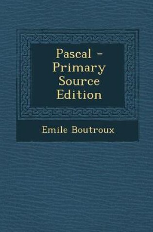 Cover of Pascal (Primary Source)