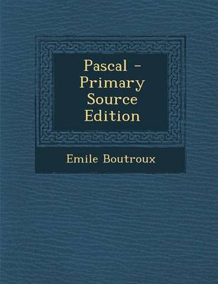 Book cover for Pascal (Primary Source)