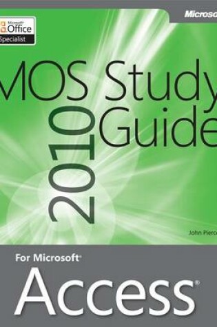 Cover of Mos 2010 Study Guide for Microsoft Access