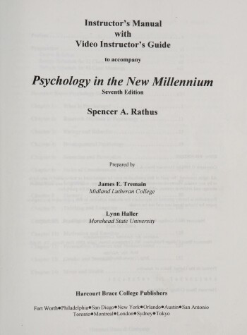 Book cover for Im T/A Psycology in New Millen