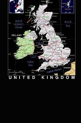 Book cover for Modern Day Color Map of The British Isles United Kingdom Journal