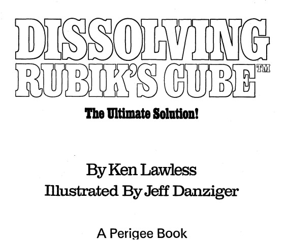 Book cover for Dissolving Rubik's Cube