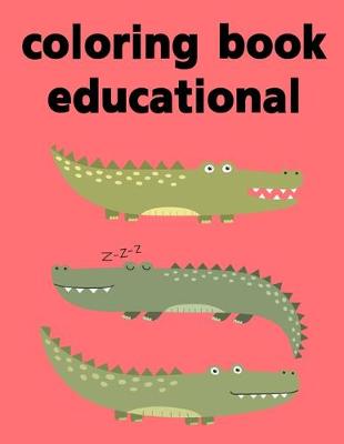 Book cover for coloring book educational