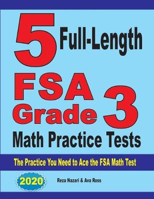 Book cover for 5 Full-Length FSA Grade 3 Math Practice Tests