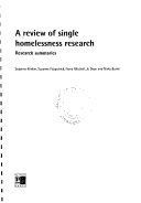 Book cover for A Review of Single Homelessness Research