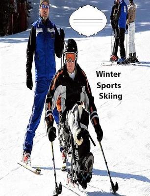 Book cover for Winter Sports-Skiing Wide Ruled Line Paper Compostion Notebook