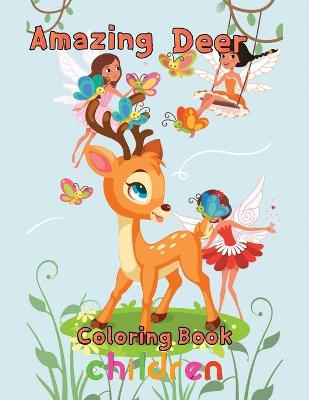 Book cover for Amazing Deer Coloring book children