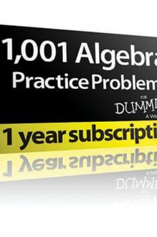 Cover of 1001 Algebra I Practice Problems for Dummies (Online 1 Year Registration)