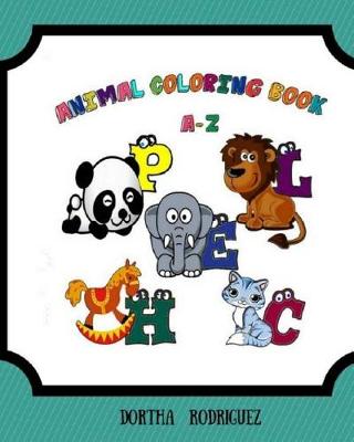 Book cover for Animals Coloring Book A-Z