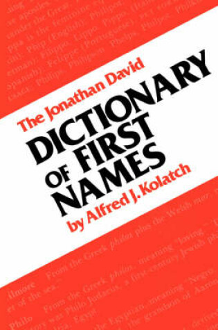 Cover of Dictionary of First Names