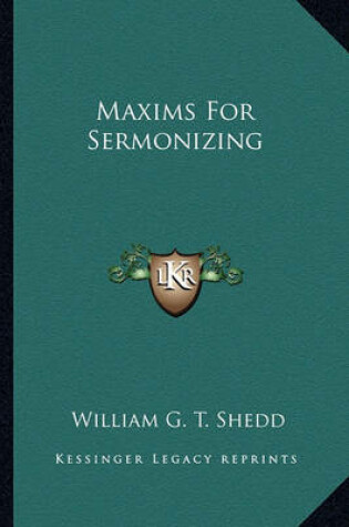 Cover of Maxims for Sermonizing