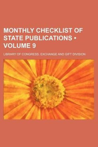 Cover of Monthly Checklist of State Publications (Volume 9)