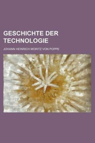 Cover of Geschichte Der Technologie