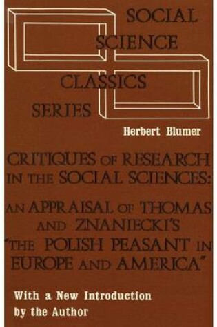 Cover of Critiques of Research in the Social Sciences