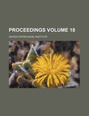 Book cover for Proceedings Volume 18