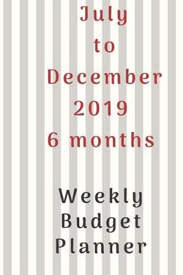 Book cover for July to December 2019 6 months Weekly Budget Planner