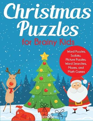 Book cover for Christmas Puzzles for Brainy Kids