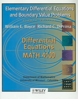 Book cover for Elementary Differential Equations and Boundary Value Problem S